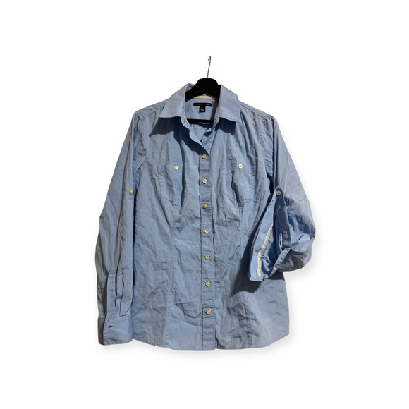 Banana Republic Tops - EUC Banana Republic Blue Lightweight Casual Shirt Women’s Size L
